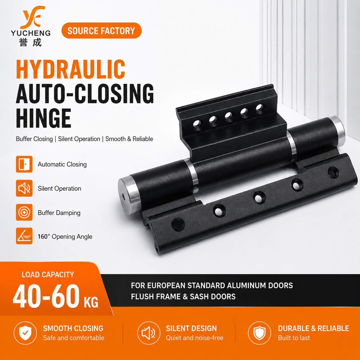 Self Closing Hydraulic Door Hinge Soft Close Concealed Hydraulic Door Hinge